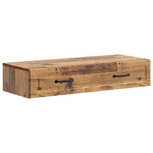 vidaXL Masă laterală montată pe perete Lemn vechi 87, 5 x 34, 5 x 17 cm imagine