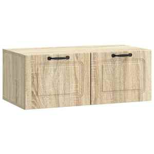 vidaXL Oglindă TV montată pe perete Stejar Sonoma 78, 5 x 41 x 30 cm imagine