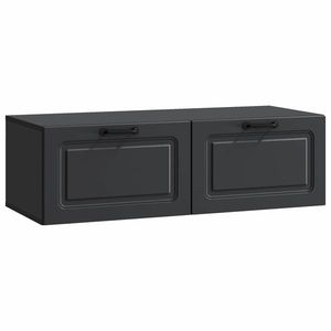 vidaXL Oglindă TV montată pe perete Pe perete Negru 98 x 41 x 30 cm imagine