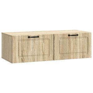 vidaXL Oglindă TV montată pe perete Stejar Sonoma 98 x 41 x 30 cm imagine