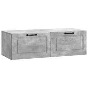 vidaXL Oglindă TV montată pe perete Gri Beton 98 x 41 x 30 cm imagine