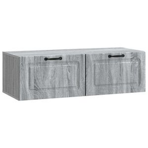 vidaXL Oglindă TV montată pe perete Sonoma gri 98 x 41 x 30 cm imagine