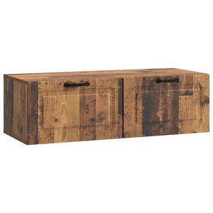 vidaXL Oglindă TV montată pe perete Lemn vechi 98 x 41 x 30 cm imagine