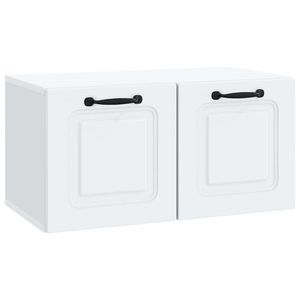 vidaXL Oglindă TV montată pe perete Pe perete Alb 59, 5 x 31 x 30 cm imagine