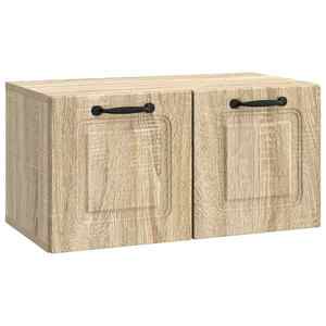 vidaXL Oglindă TV montată pe perete Stejar Sonoma 59, 5 x 31 x 30 cm imagine