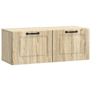 vidaXL Oglindă TV montată pe perete Stejar Sonoma 78, 5 x 31 x 30 cm imagine