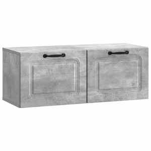 vidaXL Oglindă TV montată pe perete Gri Beton 78, 5 x 31 x 30 cm imagine