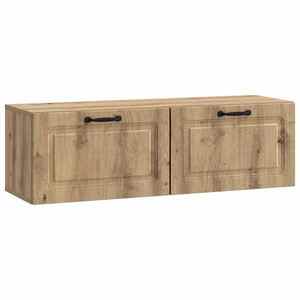 vidaXL Oglindă TV montată pe perete Stejar Artizanal 98 x 31 x 30 cm imagine