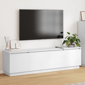 vidaXL Cabinet TV cu led Alb 180 x 38 x 49 cm Lemn compozit imagine