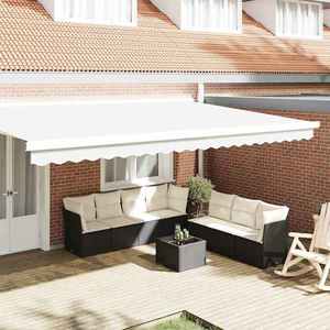 vidaXL Înlocuire pentru faldurile de awning Alb 480 x 20 cm Poliester imagine