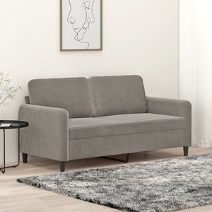 vidaXL Canapea cu 2 locuri, gri deschis, 140 cm, catifea imagine