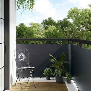 vidaXL Ecran de balcon Gri închis 300 x 90 cm poliratan imagine