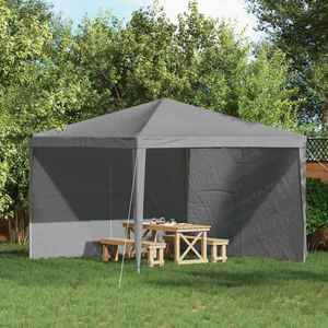 vidaXL Perete lateral pentru cort de petrecere 2 pcs Gri deschis imagine