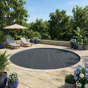 vidaXL Husă pentru piscină extra grea Negru Ø 381 cm 0, 4 mm PE imagine