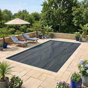 vidaXL Husă pentru piscină extra grea Negru 450 x 220 cm PE imagine