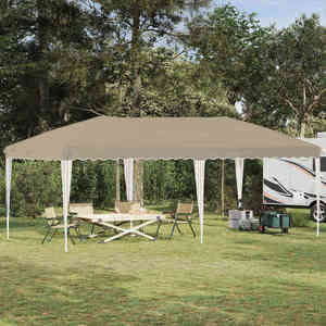 vidaXL Cort de Petrecere Pop-up 575 x 290 x 245 cm Crem imagine