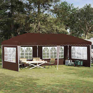 vidaXL Cort de Petrecere Pop-up 575 x 289 x 245 cm Maro imagine