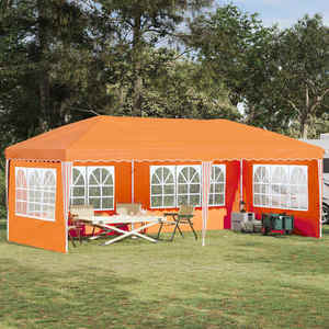 vidaXL Cort de Petrecere Pop-up 575 x 289 x 245 cm Portocaliu imagine
