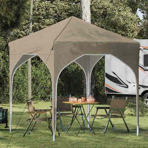 vidaXL Cort de Petrecere Pop-up 194 x 194 x 245 cm Crem imagine