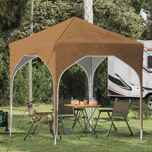 vidaXL Cort de Petrecere Pop-up 194 x 194 x 245 cm Bej imagine