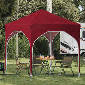 vidaXL Cort de Petrecere Pop-up 194 x 194 x 245 cm Burgundy imagine