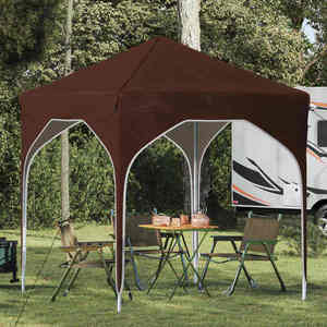 vidaXL Cort de Petrecere Pop-up 194 x 194 x 245 cm Maro imagine