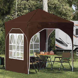 vidaXL Cort de Petrecere Pop-up 192 x 192 x 245 cm Maro imagine