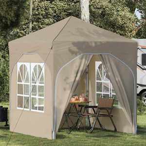 vidaXL Cort de Petrecere Pop-up 192 x 192 x 245 cm Crem imagine