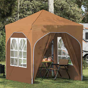 vidaXL Cort de Petrecere Pop-up 192 x 192 x 245 cm Bej imagine