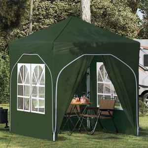vidaXL Cort de Petrecere Pop-up 192 x 192 x 245 cm Verde imagine