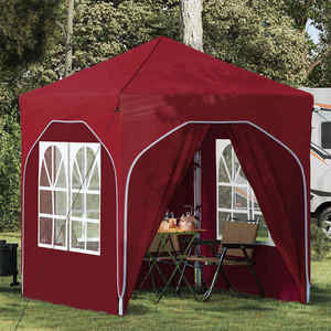 vidaXL Cort de Petrecere Pop-up 192 x 192 x 245 cm Burgundy imagine