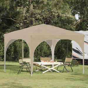 vidaXL Cort de Petrecere Pop-up 290 x 290 x 245 cm Crem imagine