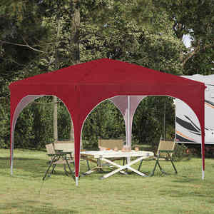 vidaXL Cort de Petrecere Pop-up 290 x 290 x 245 cm Burgundy imagine