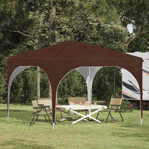 vidaXL Cort de Petrecere Pop-up 290 x 290 x 245 cm Maro imagine