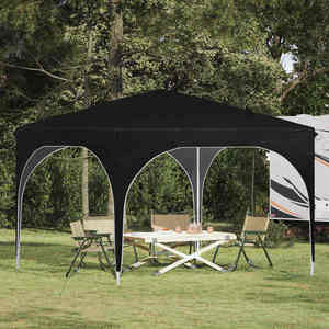 vidaXL Cort de Petrecere Pop-up 290 x 290 x 245 cm Negru imagine