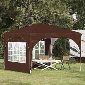 vidaXL Cort de Petrecere Pop-up 290 x 290 x 245 cm Maro imagine
