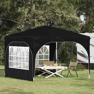 vidaXL Cort de Petrecere Pop-up 290 x 290 x 245 cm Negru imagine