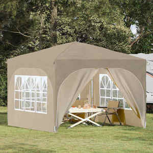 vidaXL Cort de Petrecere Pop-up 290 x 290 x 245 cm Crem imagine
