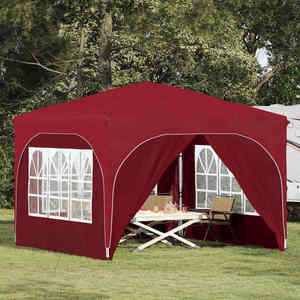 vidaXL Cort de Petrecere Pop-up 290 x 290 x 245 cm Burgundy imagine