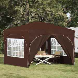 vidaXL Cort de Petrecere Pop-up 290 x 290 x 245 cm Maro imagine