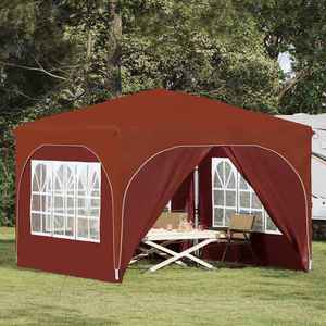 vidaXL Cort de Petrecere Pop-up 290 x 290 x 245 cm Terracota imagine