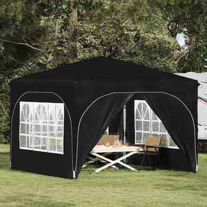 vidaXL Cort de Petrecere Pop-up 290 x 290 x 245 cm Negru imagine