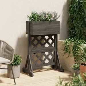 vidaXL Grădină verticală trellis Gri 48 x 30 x 70, 5 cm imagine