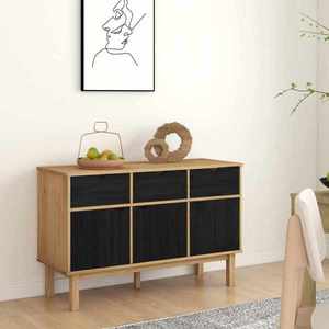 vidaXL Bufet OTTA Maro și negru 114 x 43 x 73, 5 cm imagine
