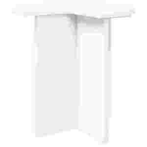 vidaXL Masă laterală cu depozitare Alb Ø 39 x 38 cm Lemn prelucrat imagine