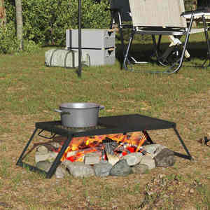vidaXL Grătar de camping pliabil Negru 31, 5 x 26, 5 x 4 cm Oțel aliat imagine