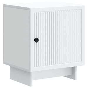 vidaXL Dulap de noapte Alb 43 x 34, 5 x 50 cm Lemn prelucrat imagine
