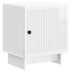 vidaXL Dulap de noapte Alb foarte lucios 43 x 34, 5 x 50 cm imagine