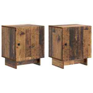 vidaXL Dulap de noapte 2 pcs Lemn vechi 43 x 34, 5 x 50 cm imagine