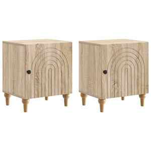 vidaXL Dulap de noapte 2 pcs Stejar Sonoma 43 x 34, 5 x 50 cm imagine